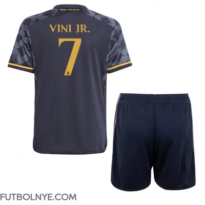 Camiseta Real Madrid Vinicius Junior #7 Visitante Equipación para niños 2023-24 manga corta (+ pantalones cortos)
